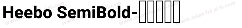 Heebo SemiBold字体转换